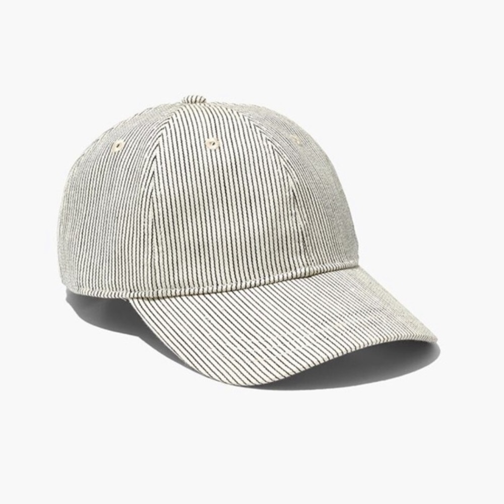 NWT Madewell railroad striped baseball cap/hat